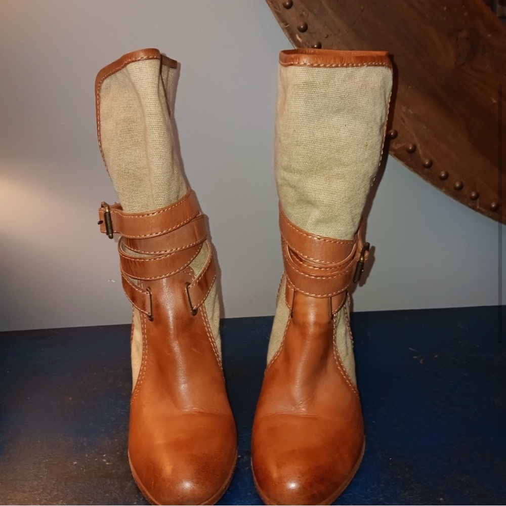 Canvas Frye boots